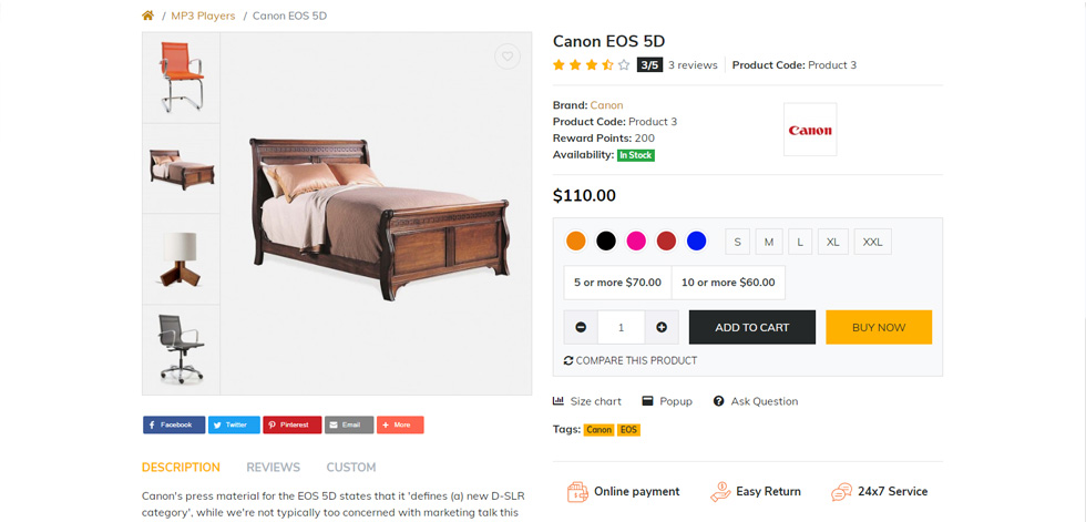 Product page