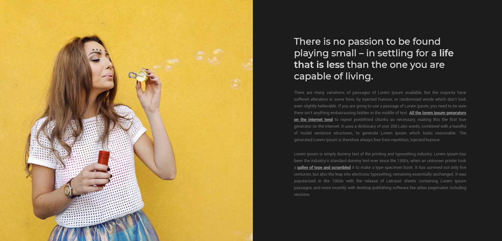 Blog post page