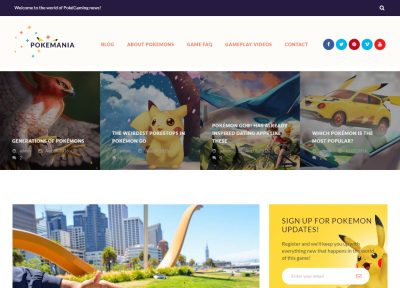 Best WordPress Pokemon Theme 2016