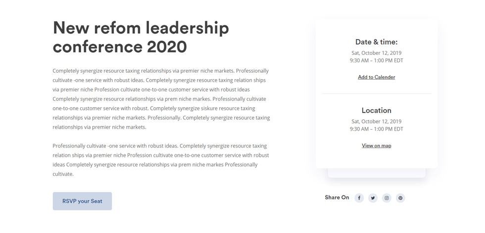 Event details