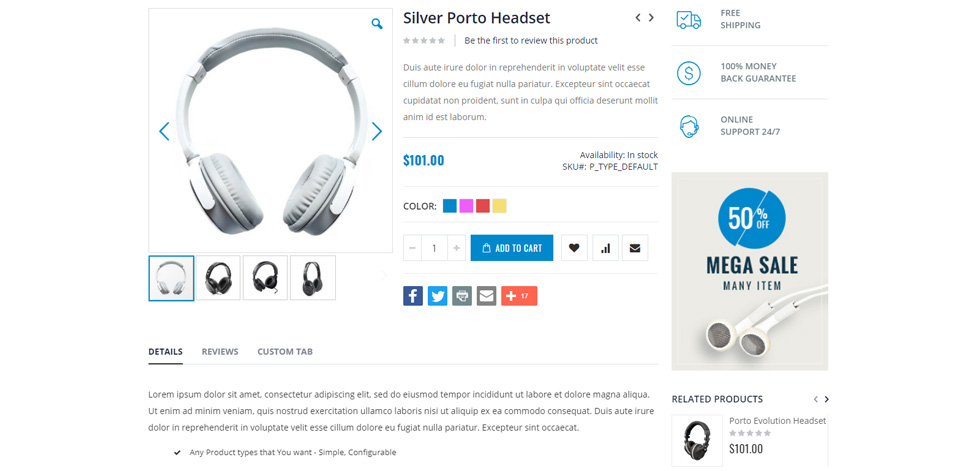 Product page