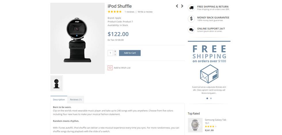 Product page