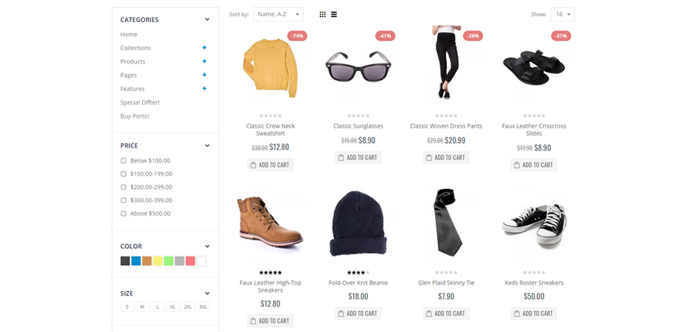 Category page