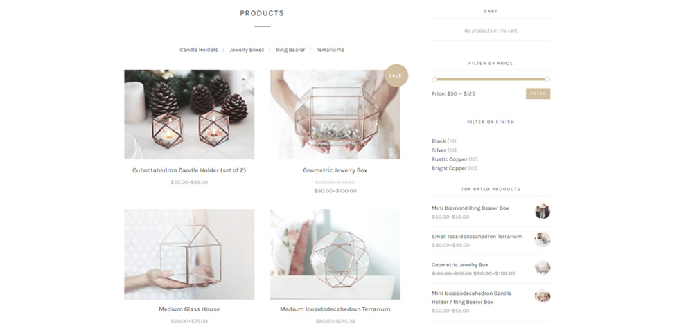 Shop page
