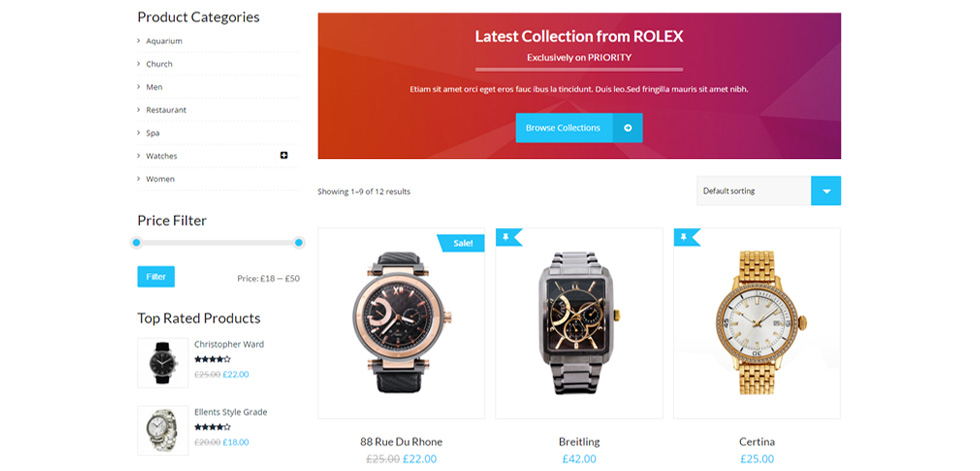 Shop page