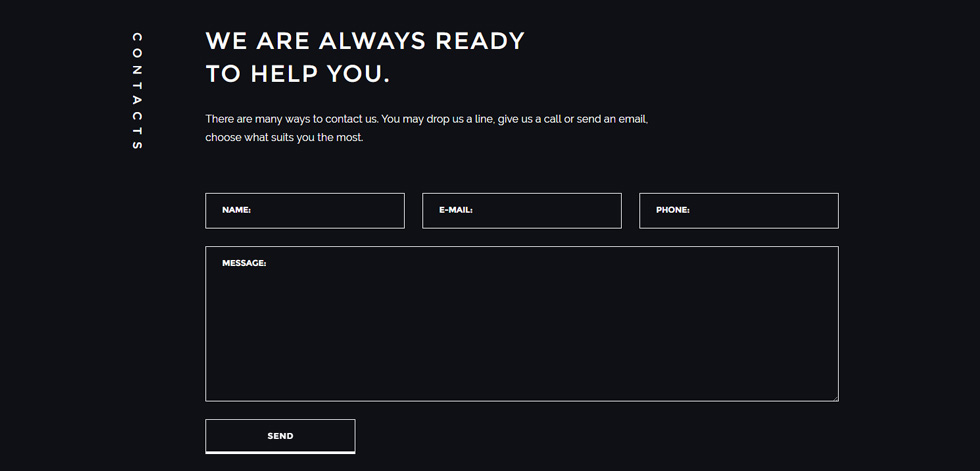 Contact page