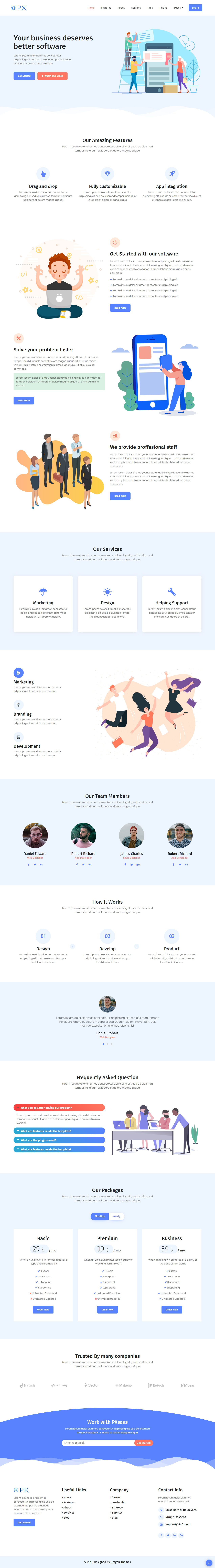 PXsaas HTML5 Bootstrap 4 Templates