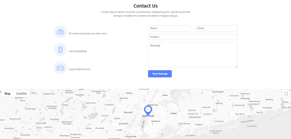 Contact page