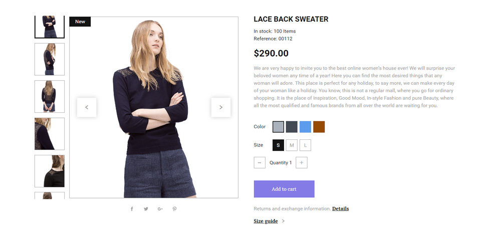 Product page