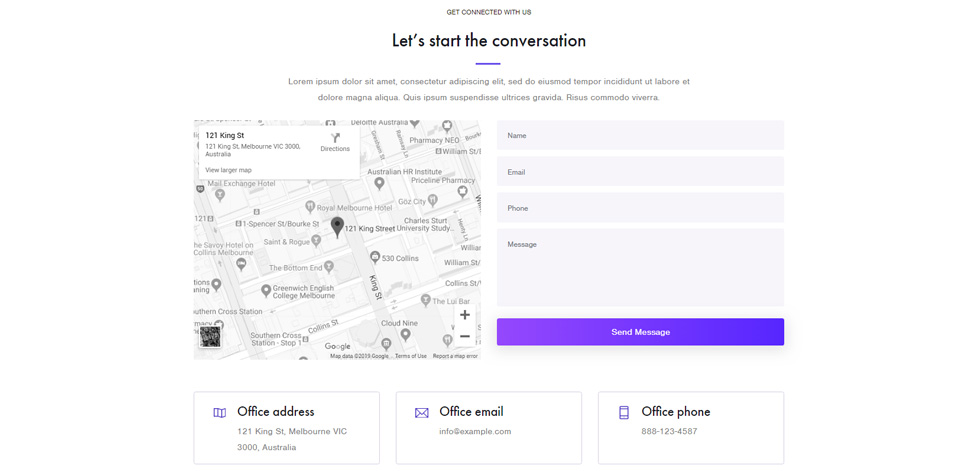 Contact page