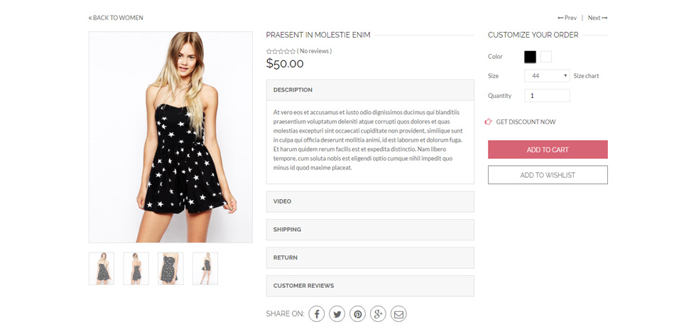 Product page