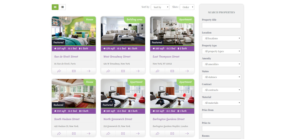 Property listing