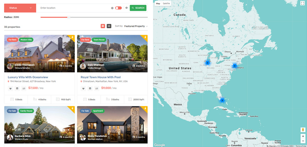 Property listing