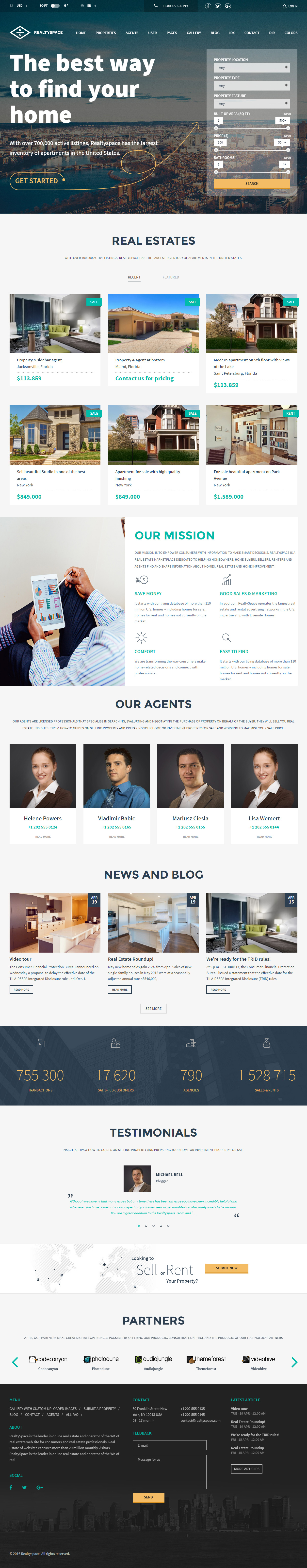 Realtyspace WordPress Real Estate Themes