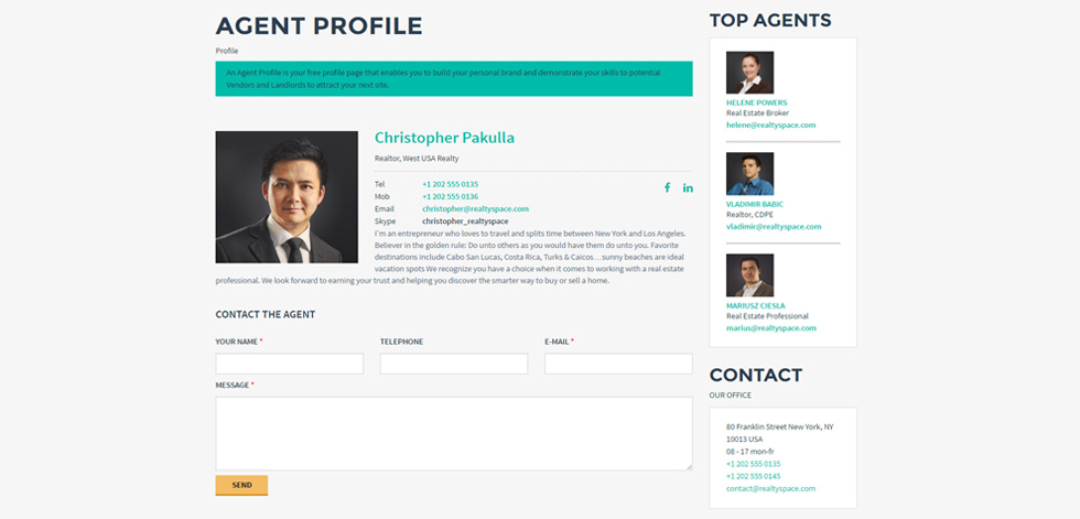 Agent profile