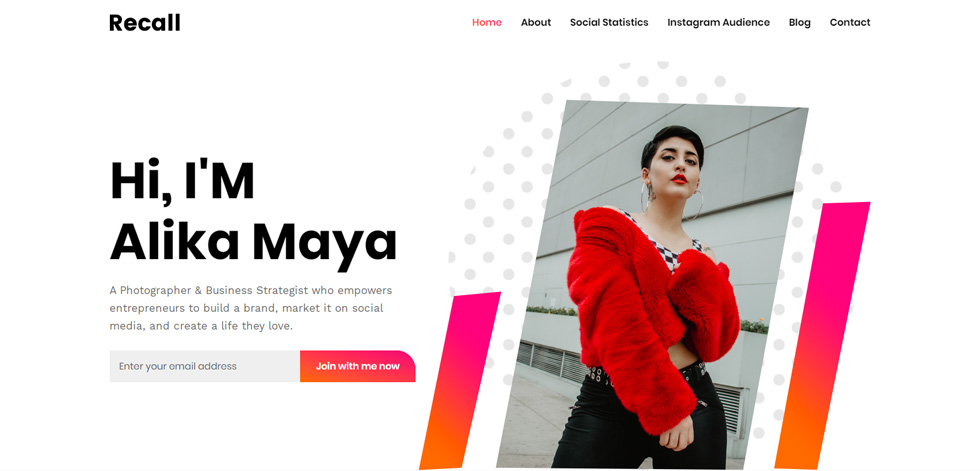 Welcome screen