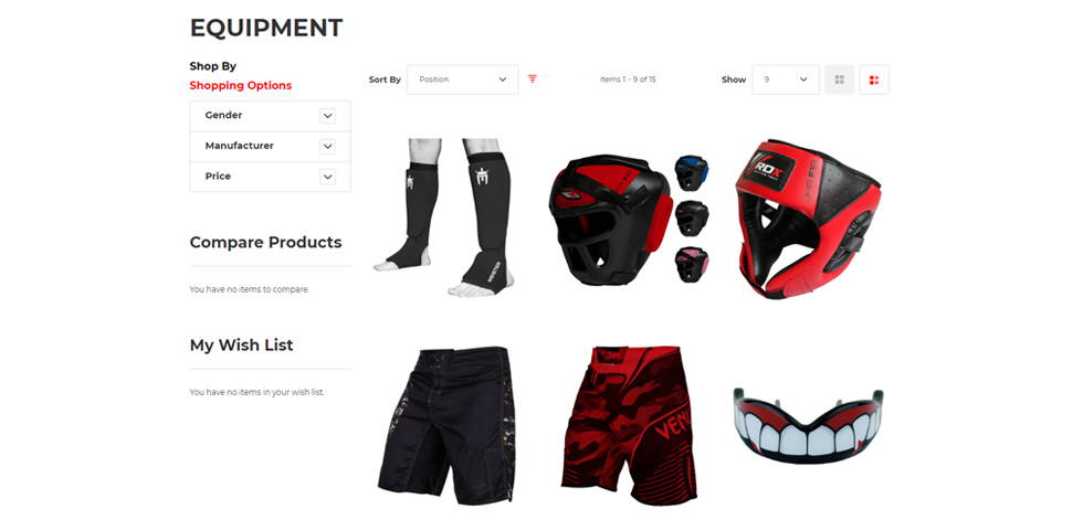 Category page
