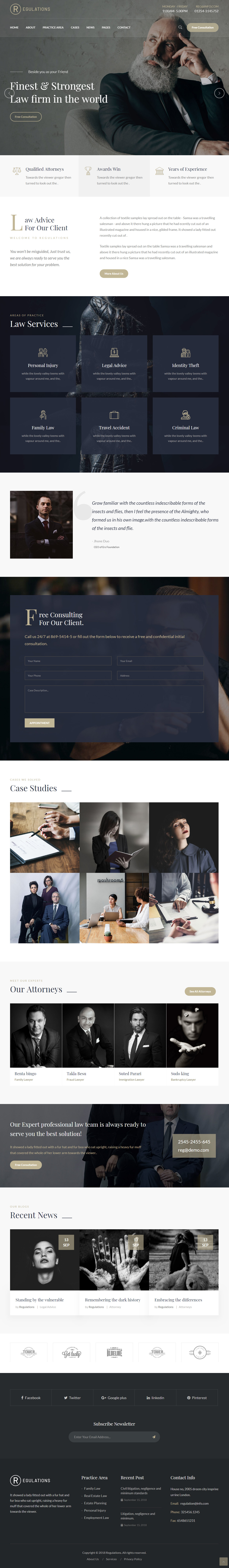 Regulations Flat Design WordPress Themes