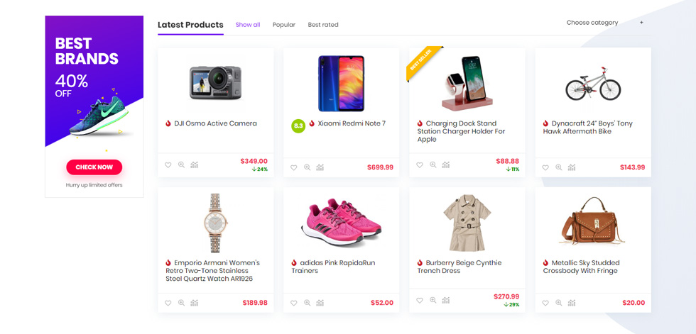 Shop page