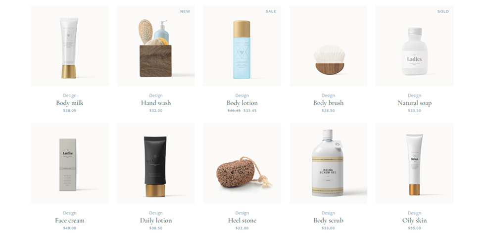 Shop page