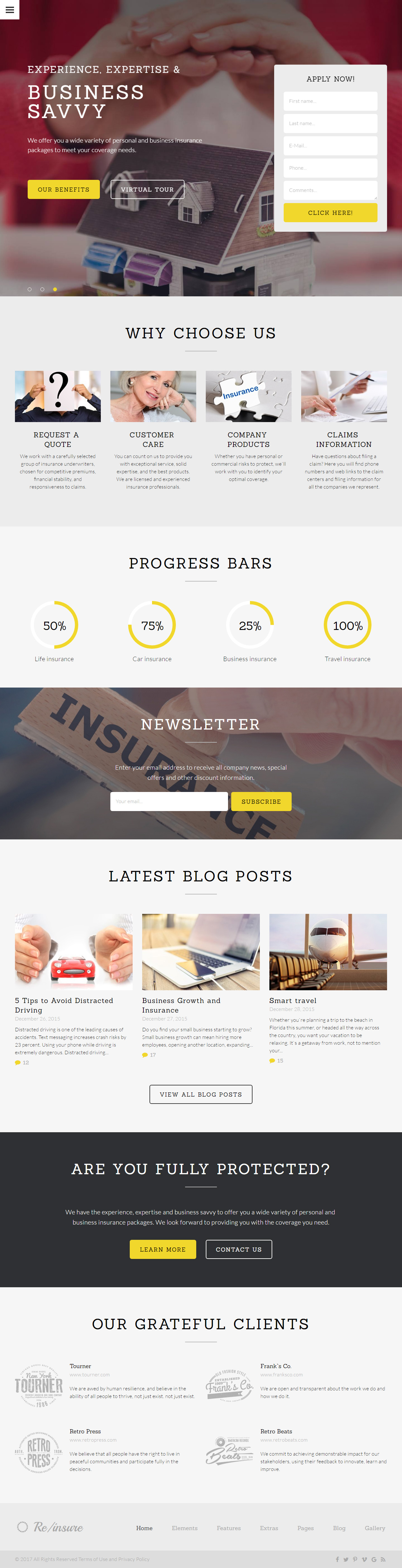 Reinsure HTML Insurance Website Templates