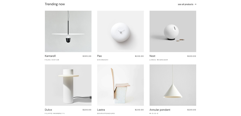 Shop page