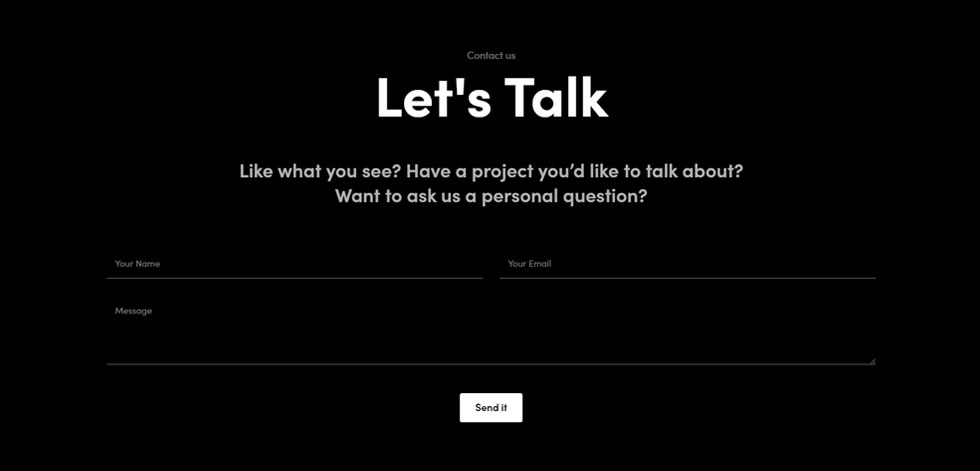 Contact page