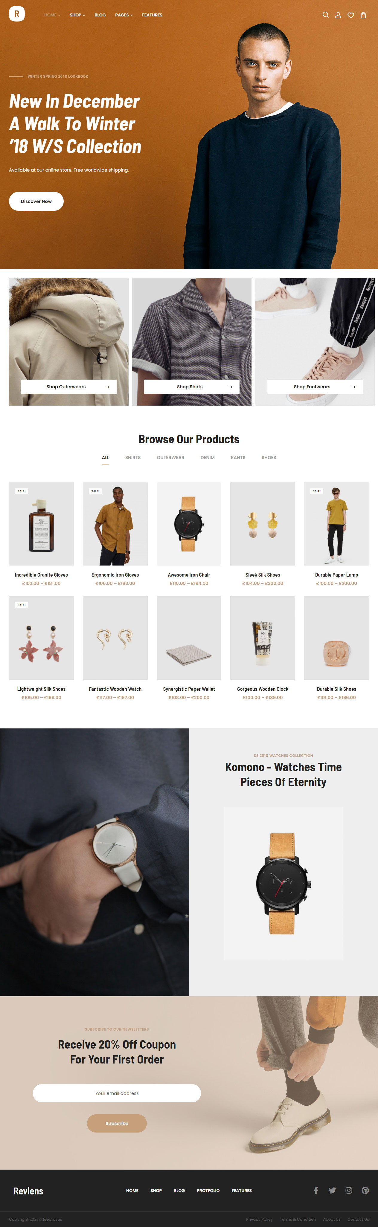 Reviens Woocommerce Themes