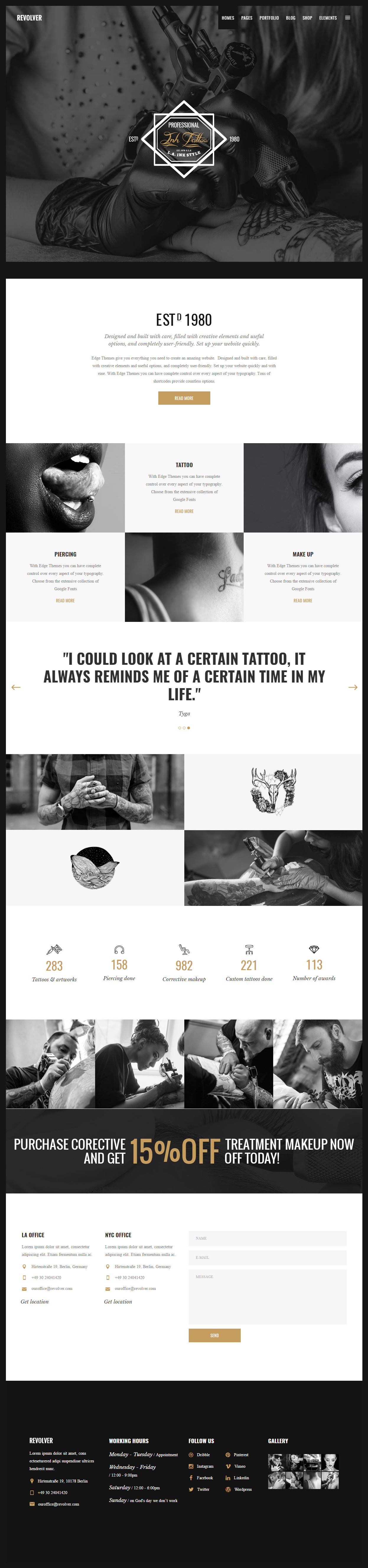 Revolver WordPress Tatoo Themes