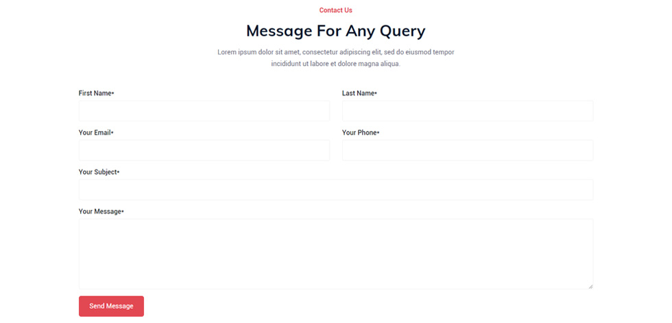 Contact page