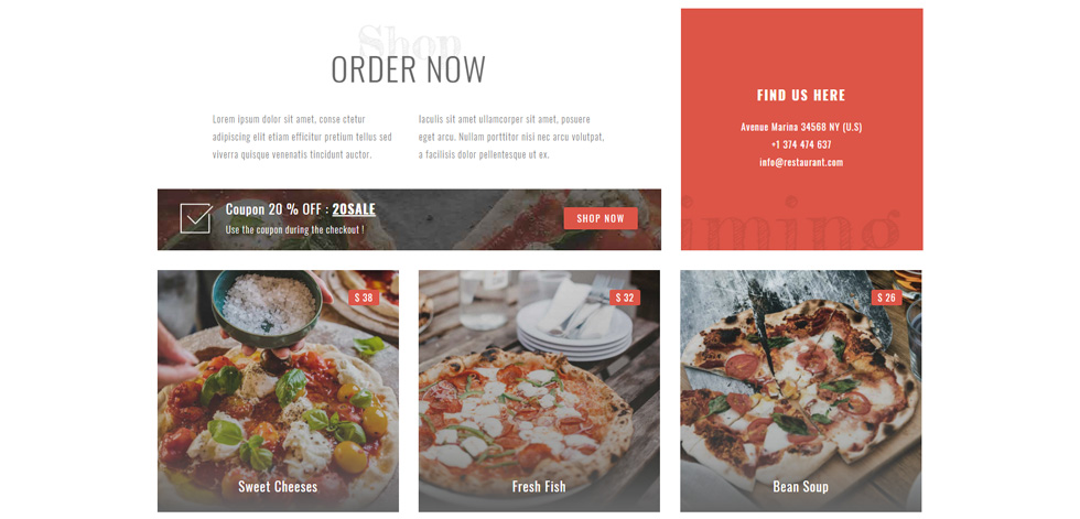 Shop page