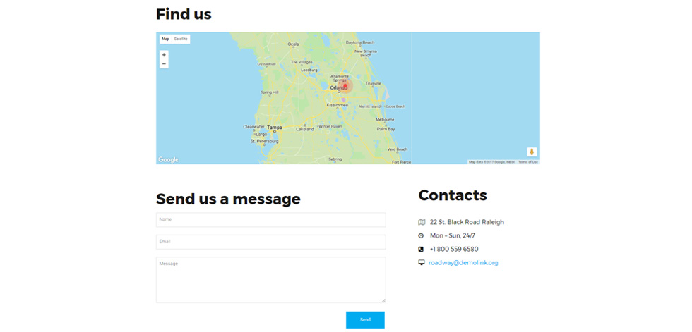 Contact page