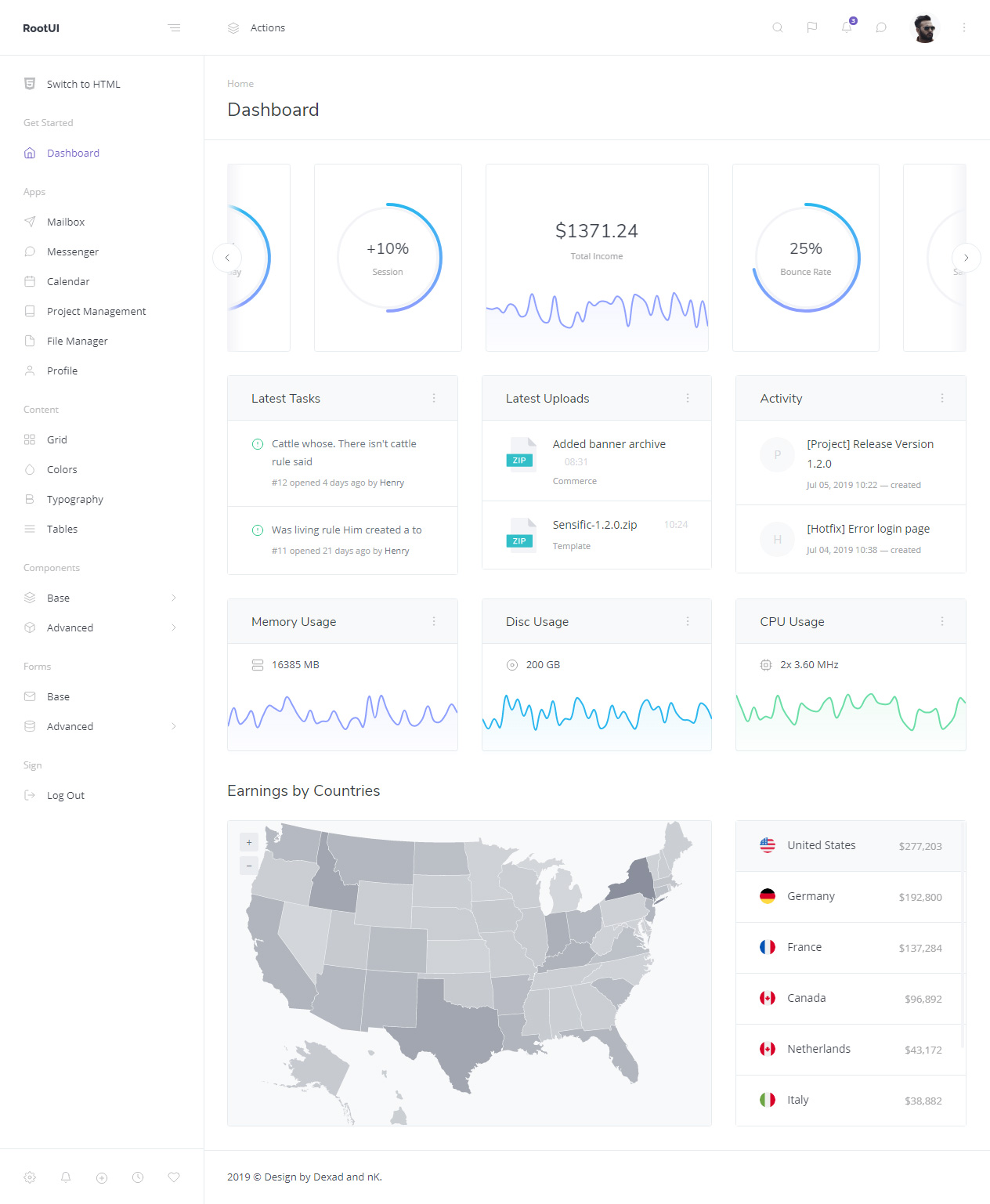 RootUI React Redux Template