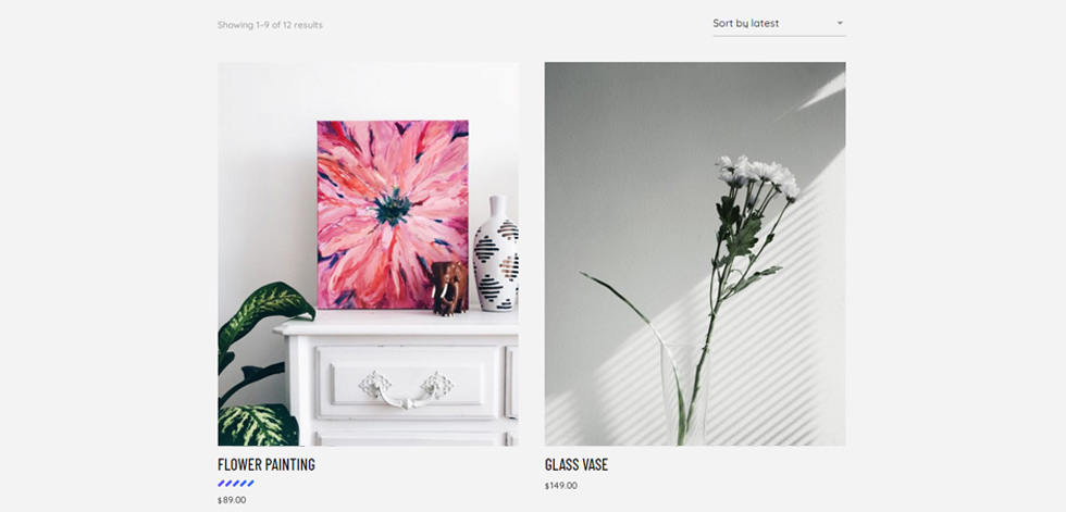 Shop page