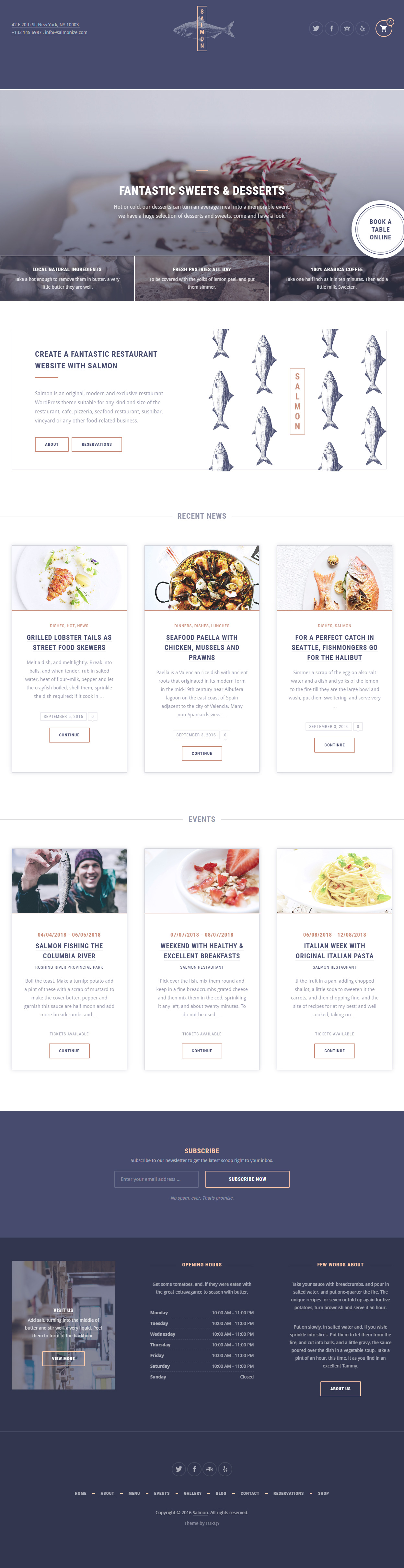 Salmon Accessible WordPress Theme