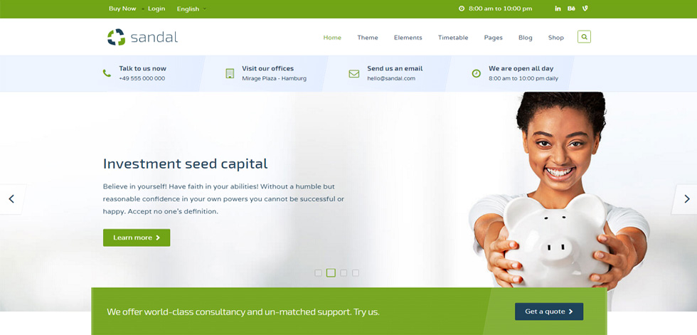 Welcome screen