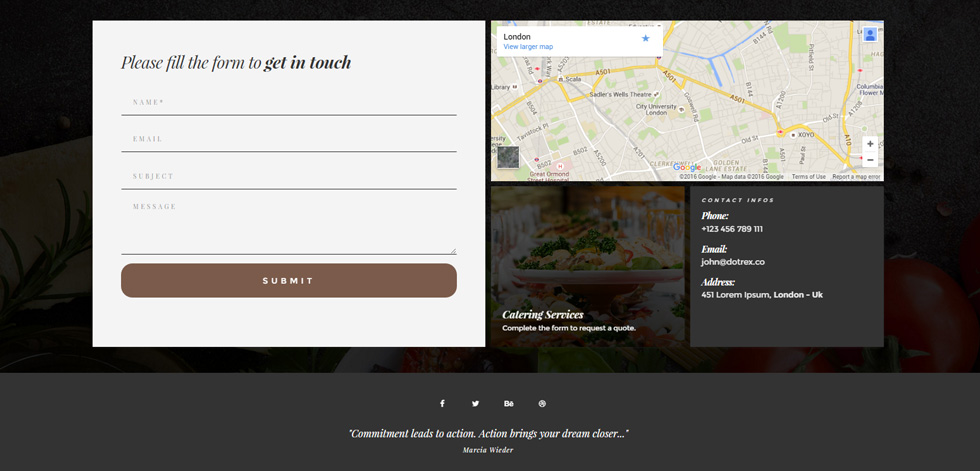 Contact page