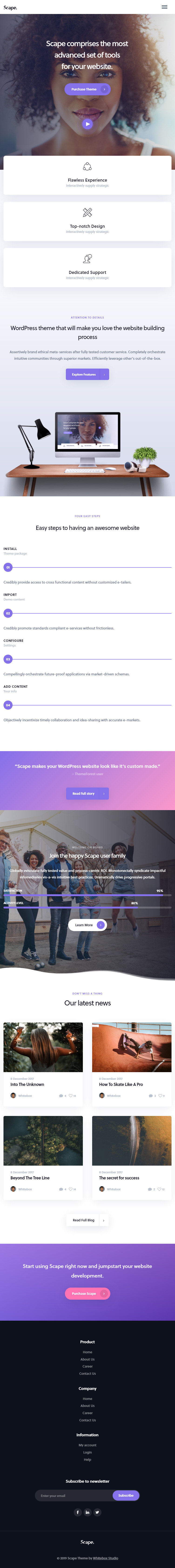 Scape – Premium Responsive Multipurpose WordPress Theme theme — Tablet preview