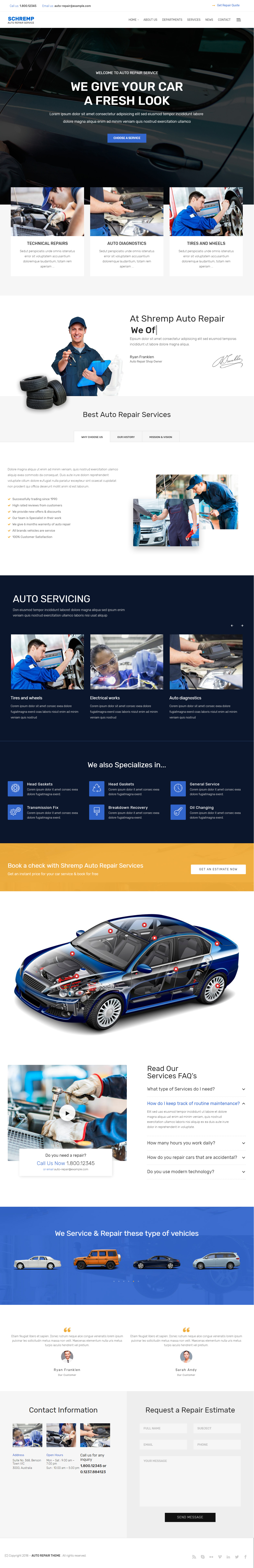 Schremp Car Repair WordPress Theme