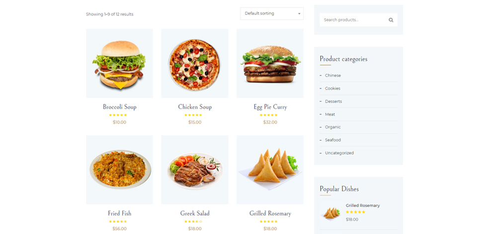 Shop page