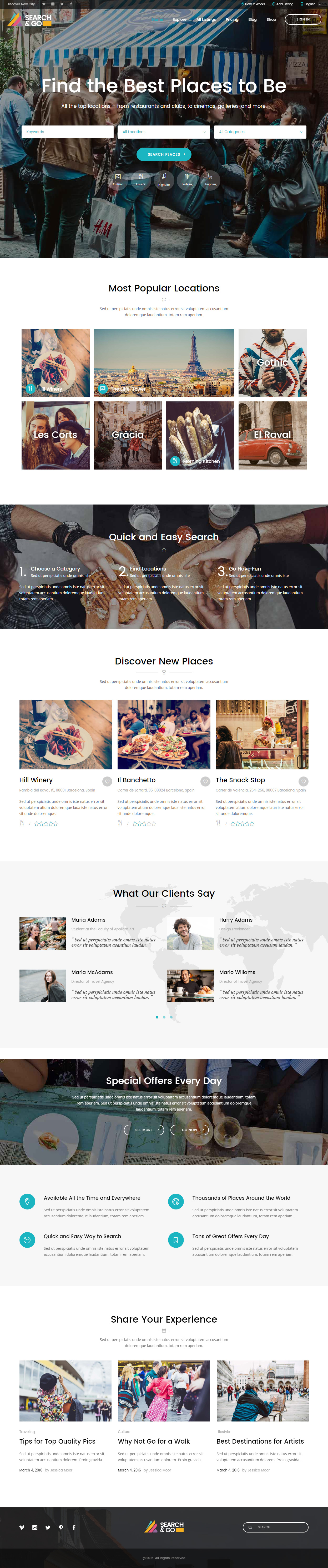 Search & Go WordPress Theme like AirBnb
