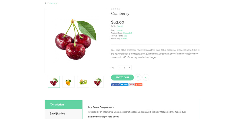 Product page