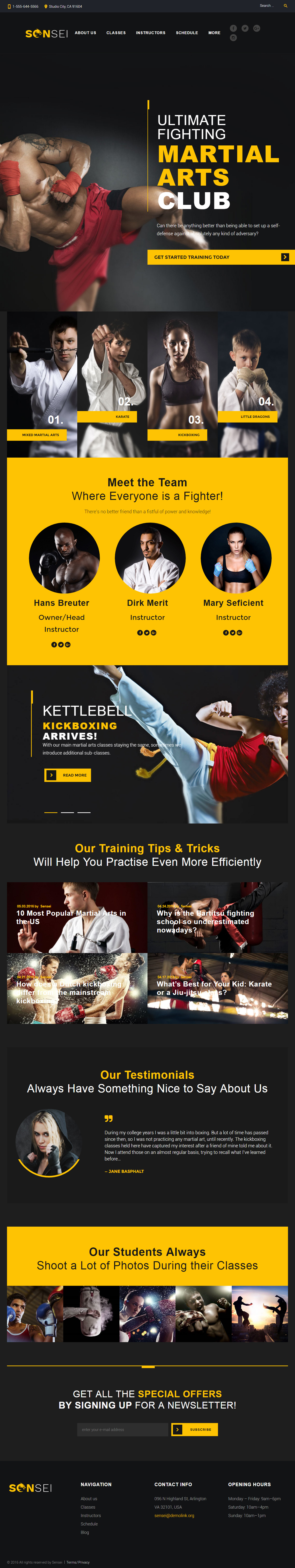 Sensei WordPress Sport Theme