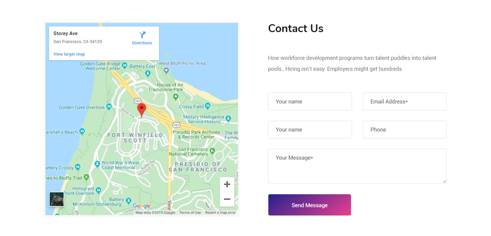 Contact page