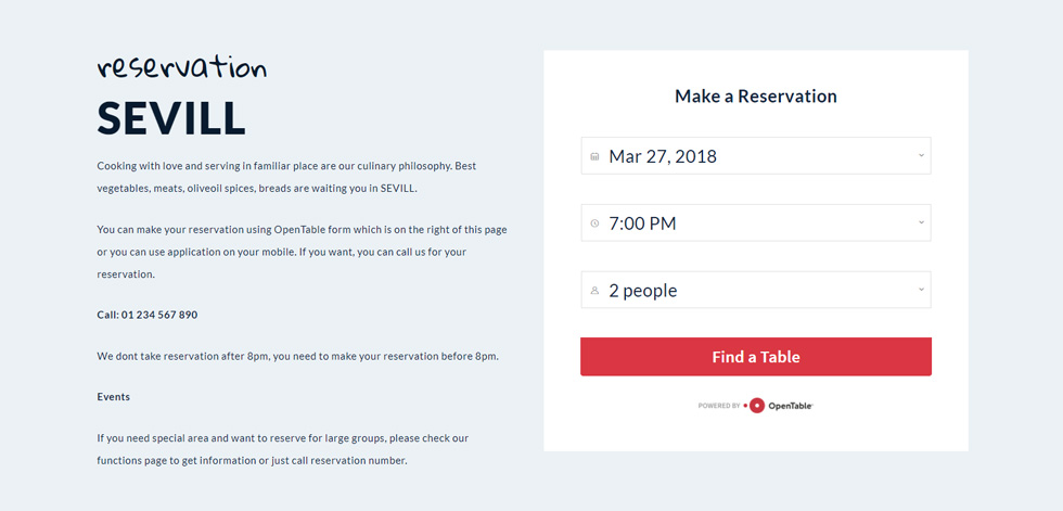 Reservation
