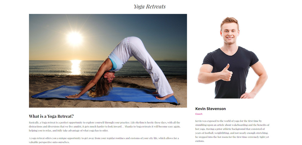 Yoga class detail