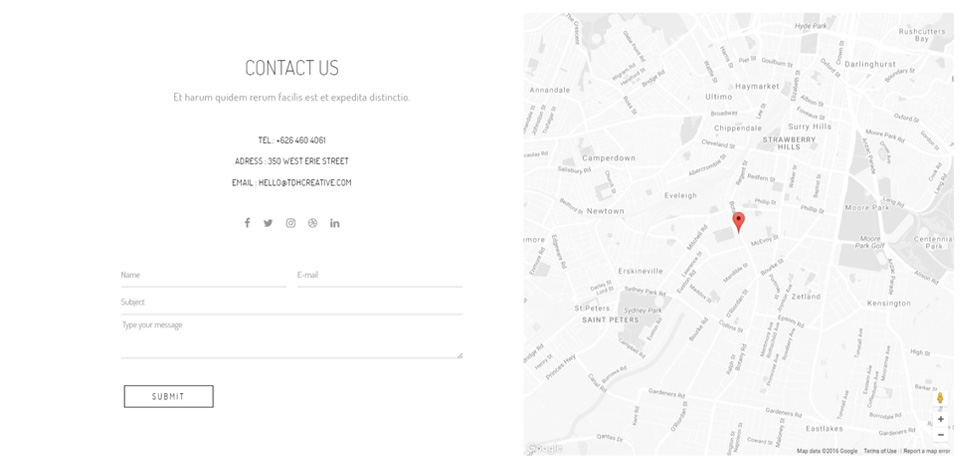 Contact page