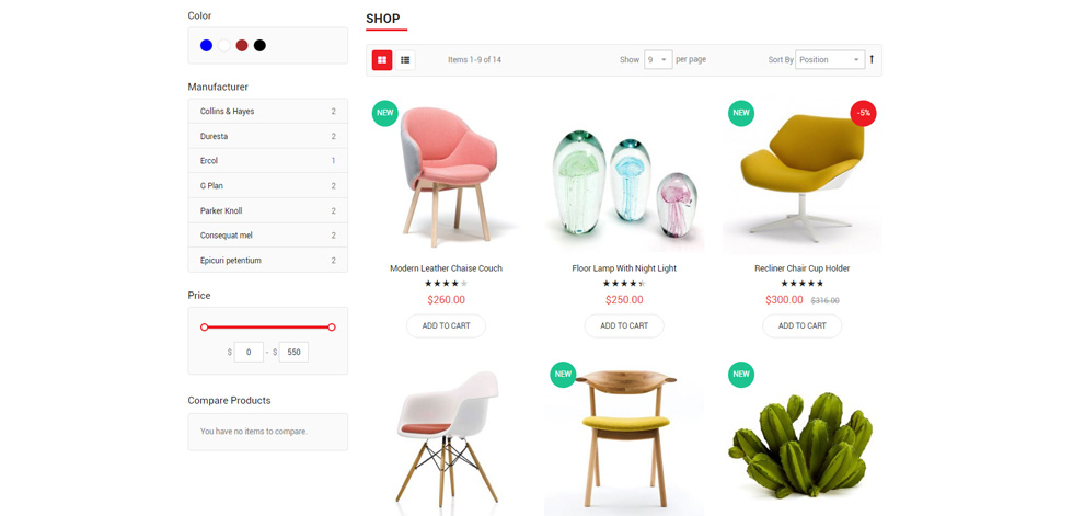 Category page