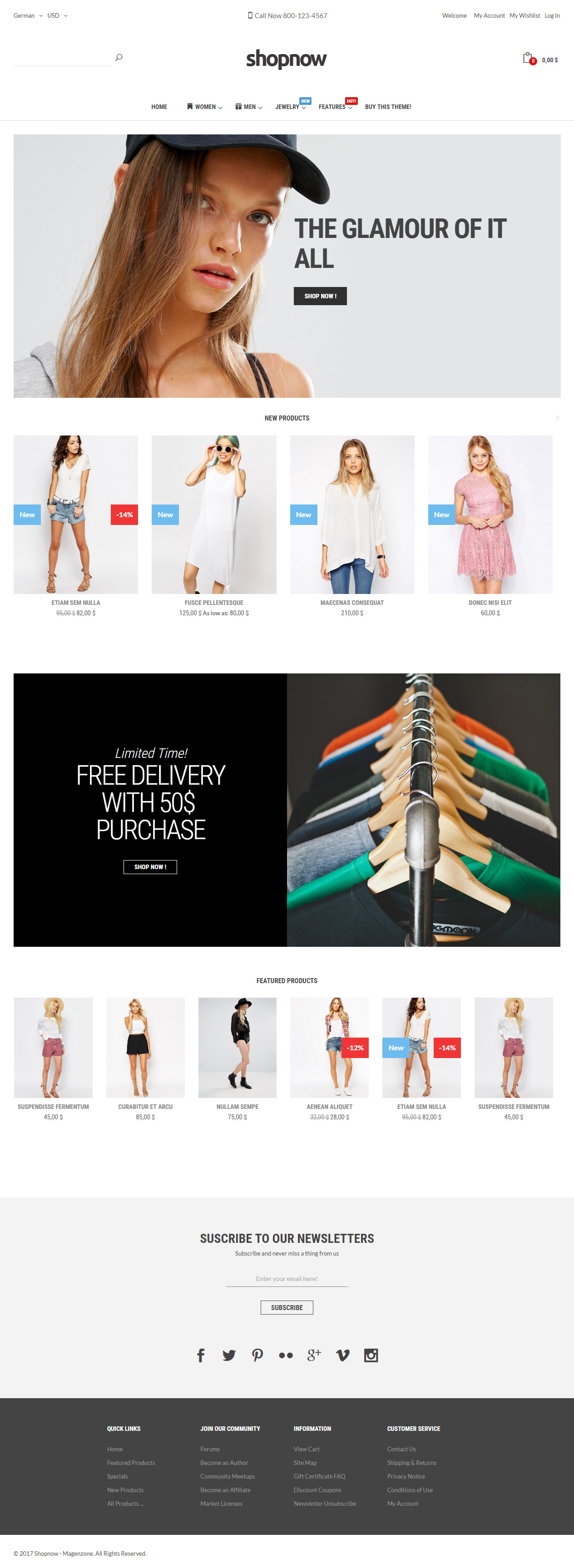 ShopNow Magento Clothes Themes