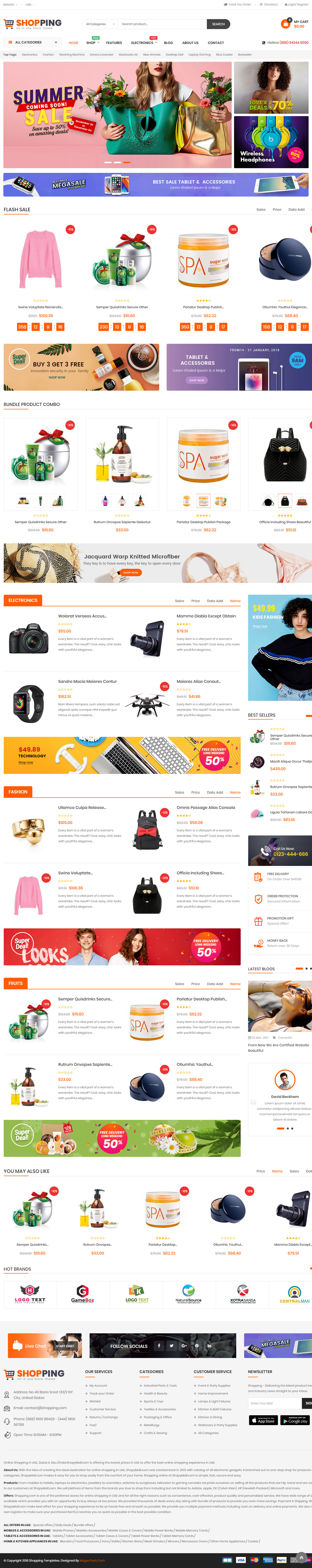 Shopping Prestashop Cosmetics Theme